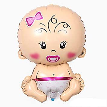 Bizzy Welcome Baby Decoration Set Welcome Baby Foil Balloons Alphabets + 5Pcs Baby Balloons Pack for Baby Girl or Boy Best Foil Balloons for New Baby Born, Welcome Baby, and other baby celebrations.