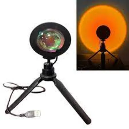 Sunset Light Rainbow Floor Lamp with Stand and USB Charging Wall Decoration Light Control For Photography and Videography