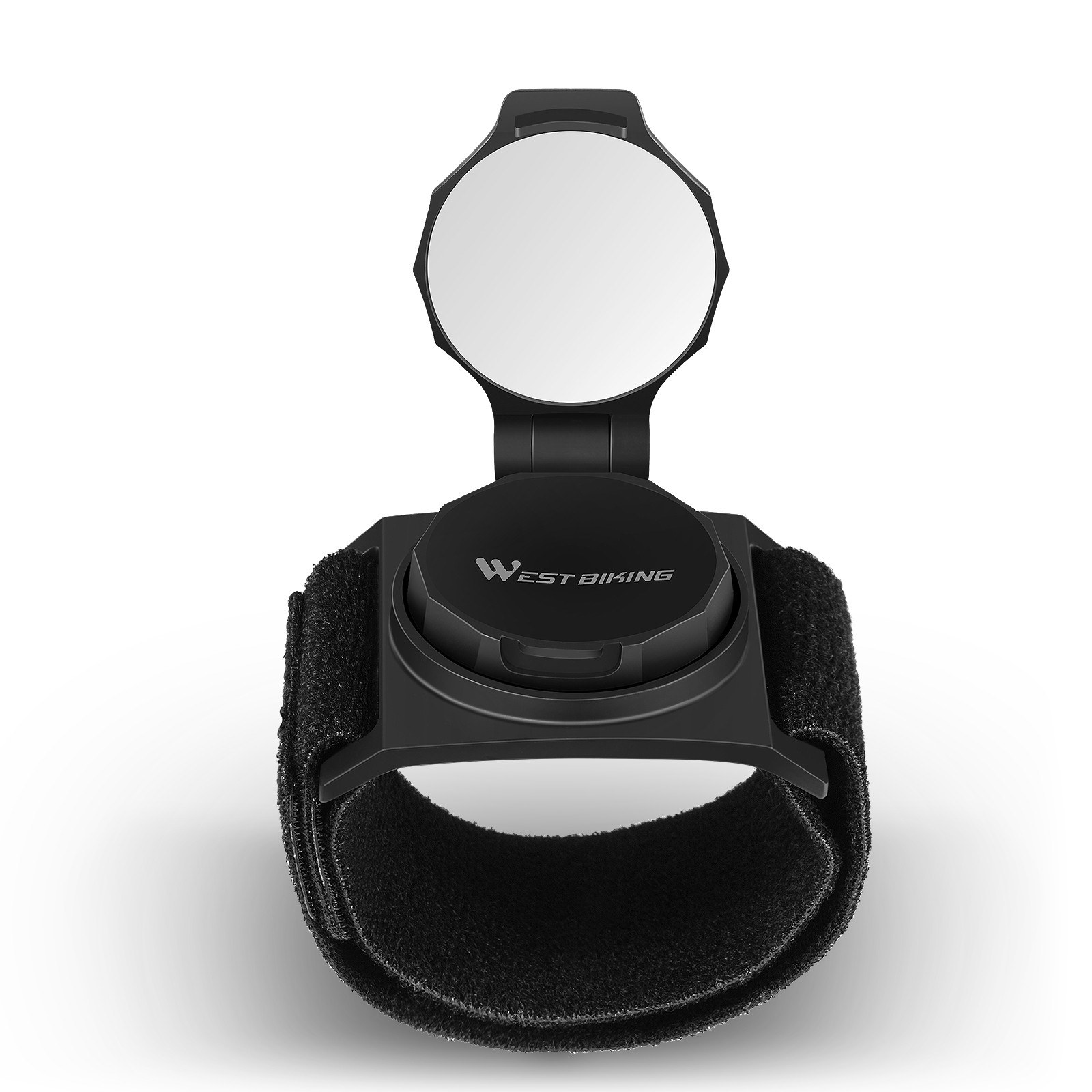 WEST BIKING Bike Wrist Rearview Mirror 360° Rotate Convex Reflector Arm Mirror Cycling Accessories Bicycle Adjustable Rotatable Mirror