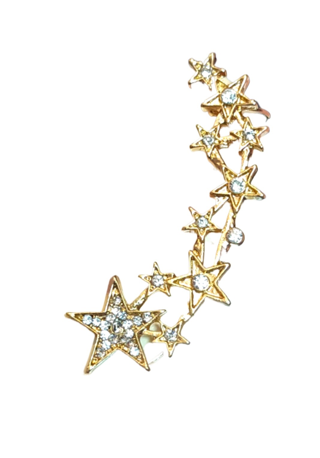 Golden Tassel Chain Leaf Single Pc Earhook Crawler Korean Earring for women