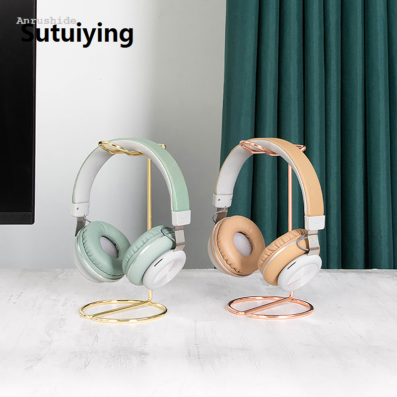 Sutuiying 2025 New Anrushide 1pc Iron Line Headphone Stand Metal Support Headset Stand Rack Sales promotion Cute Bluetooth Wireless Headphones Holder Support Gamer Helmet