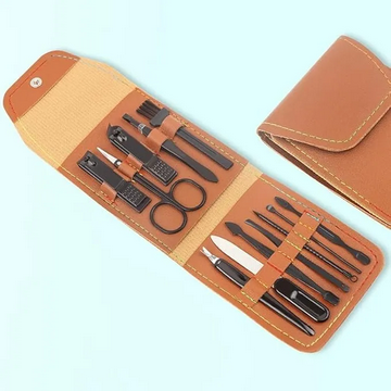 12 Piece Stainless Steel Manicure Tool Set - Travel-Friendly, Reliable, and Perfect for All Ages's Manicure Set (Best Gift To Traveller)