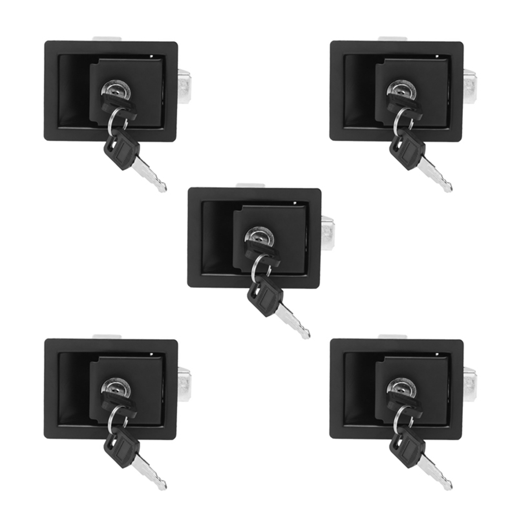 fasdaga 5X Rv Car Paddle Entry Door Lock Latch Handle Knob -Trailer Pull Type Panel Door Lock