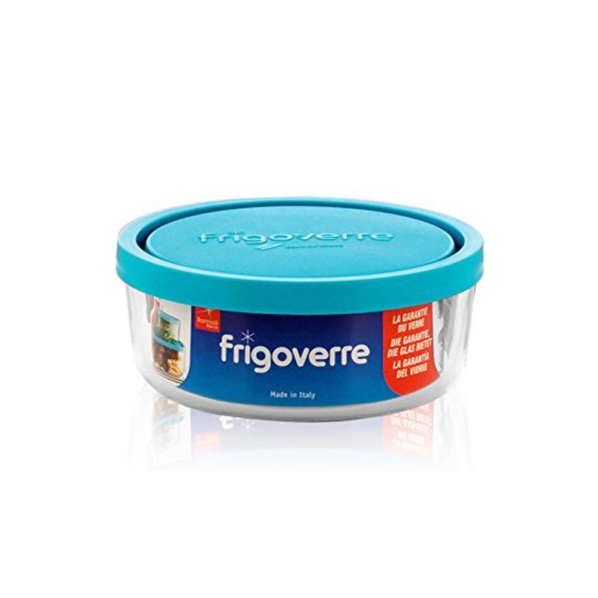 Frigoverre Classic Glass Round Container with Teal Lid