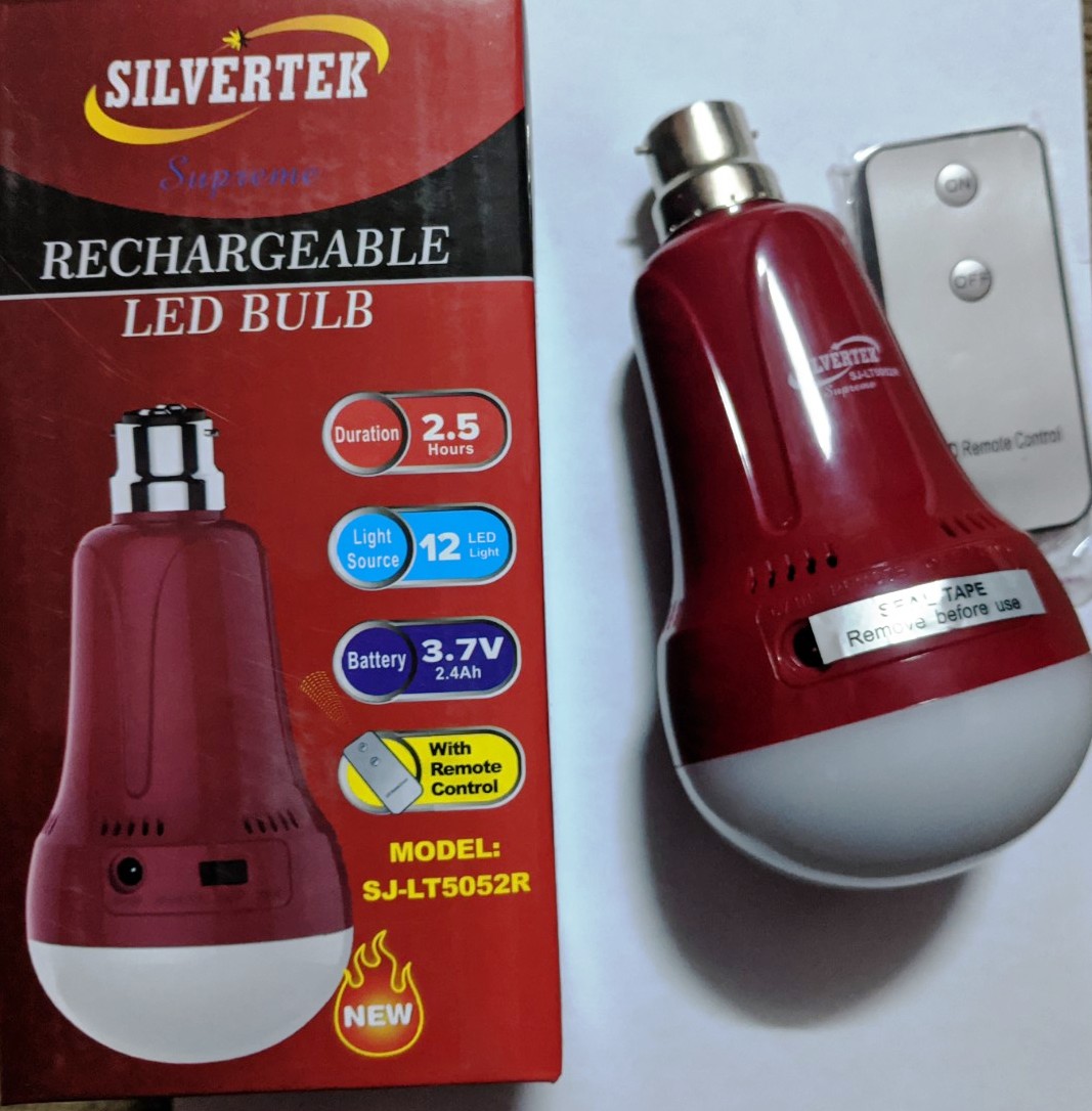 Rechargeable LED Bulb With Remote Control