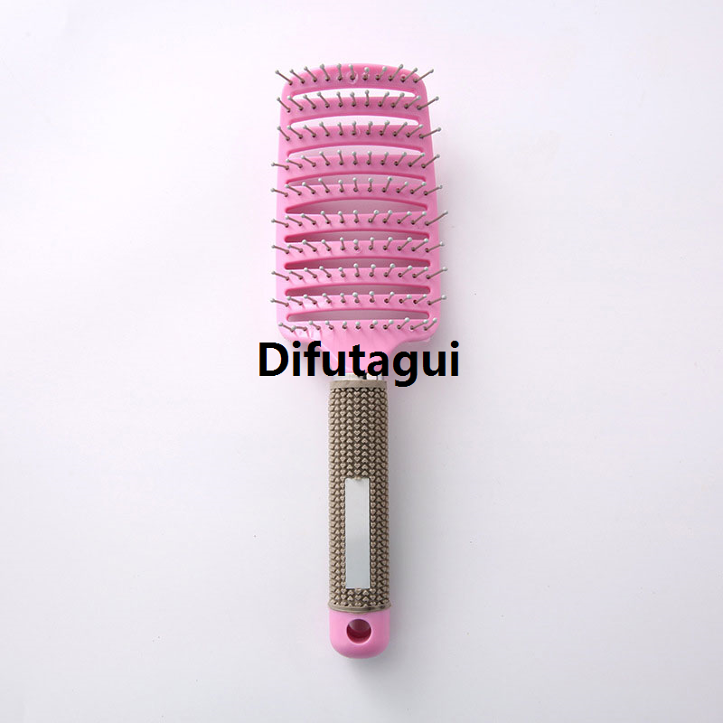 Difutagui Magic curly long hair hair portable men's and women's combs rib cage Bargain price big fluffy curved roots of curly smooth hairstyle comb massage