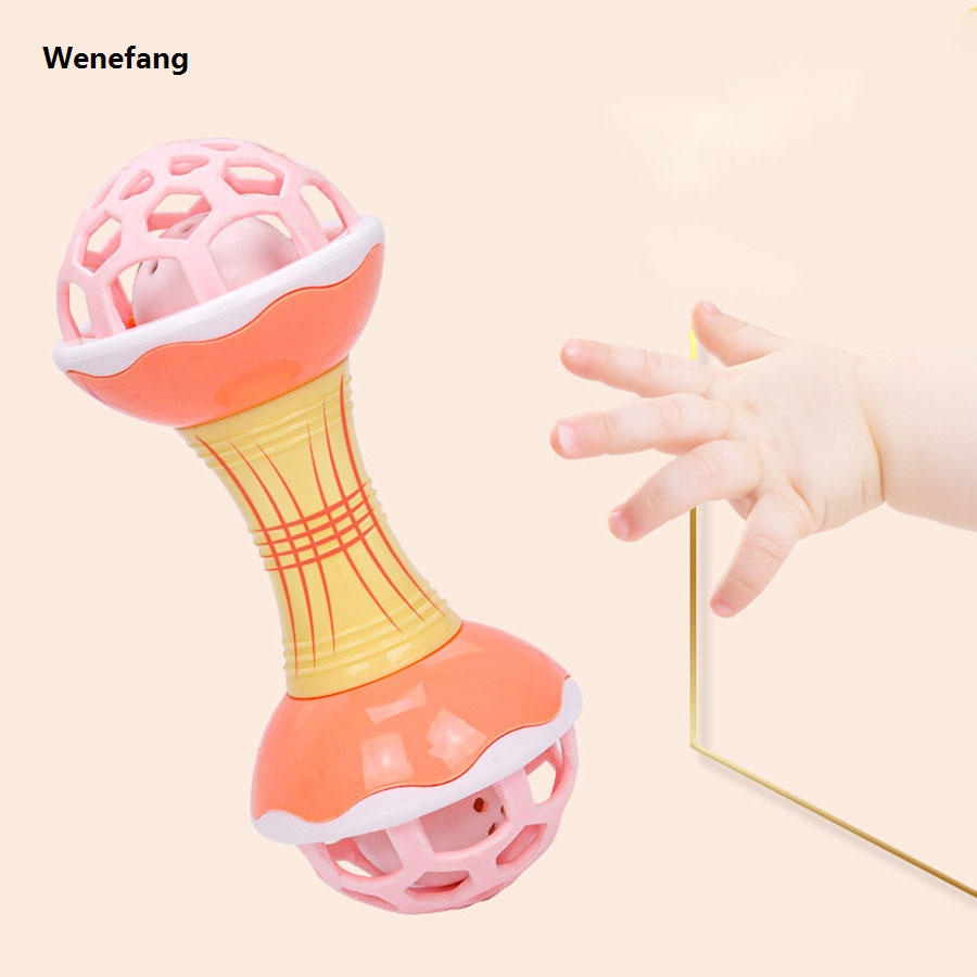 Wenefang Baby Toys 0 12 Months Rotating Rattle Ball Grasping Activity Baby Sales promotion Development Toy Silicone Teether Baby Sensory Toys for Babies