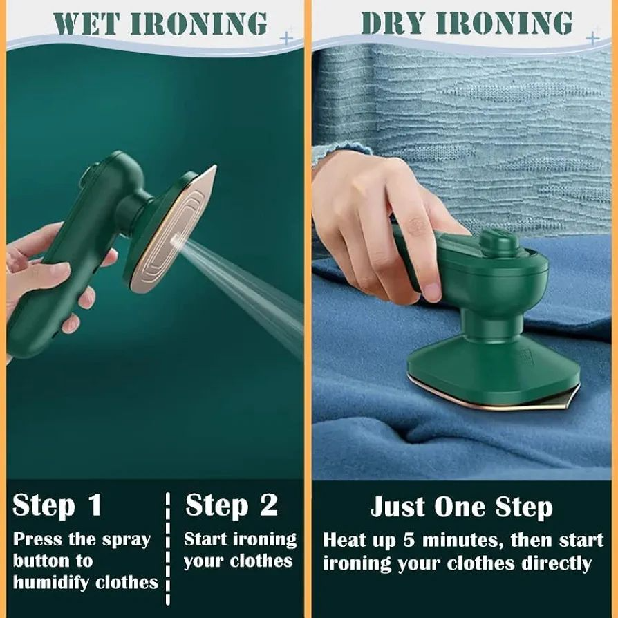 Portable Mini Ironing Machine - 180° Rotatable Handheld Steam Iron with Foldable Design, Professional Garment Steamer, No Battery Needed, 110V, Travel-Friendly, Garment Steamer | Compact Ironing Machine | Durable Construction, Garment Steamer