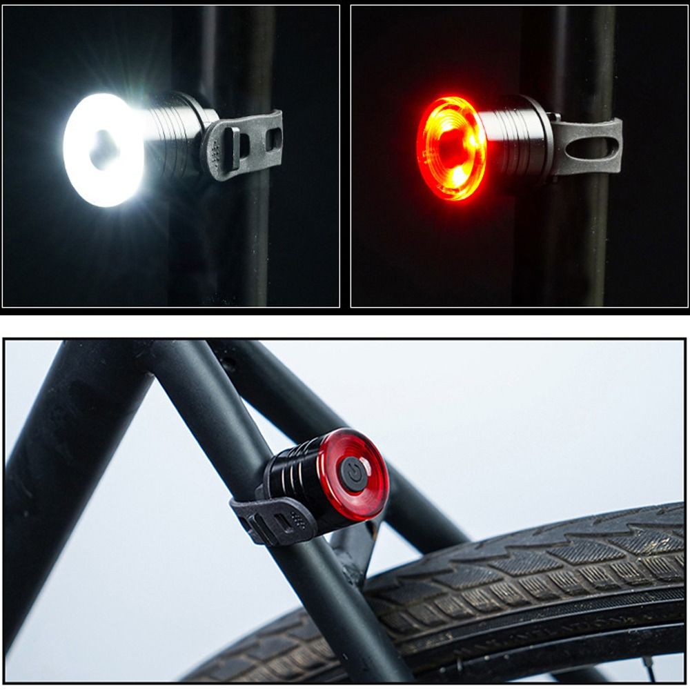 2pcs High Quality 3 Lighting Modes Bike Light Helmet Alloy Bicycle Warning light Seatpost Waterproof LED Bicycle Rear Light