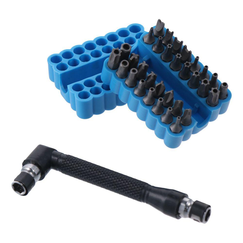 Power Accessories Quick Release Hex Shank Screwdriver Bit Hollow 1/4in Security Screwdriver Bit Set Steel L-type Double-ended Ratchet Wrench Repair