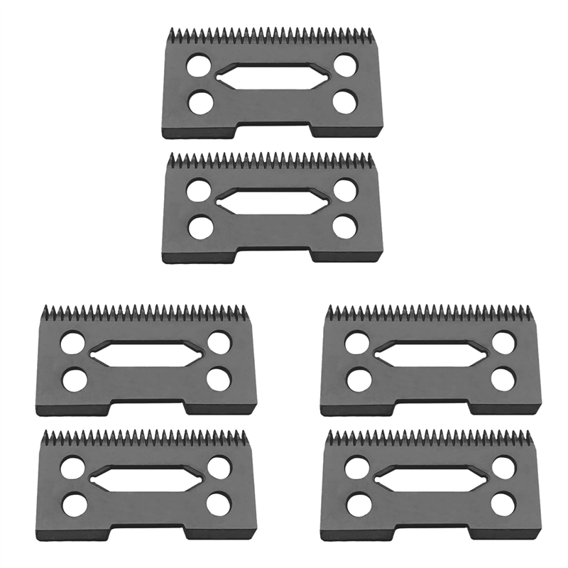 Kqueebee 6 Pcs Ceramic Blade Ceramic Replacement Cutter ,28 Teeth Ceramic Clipper Blade Replacement Cutter 2-Hole Clipper,Black