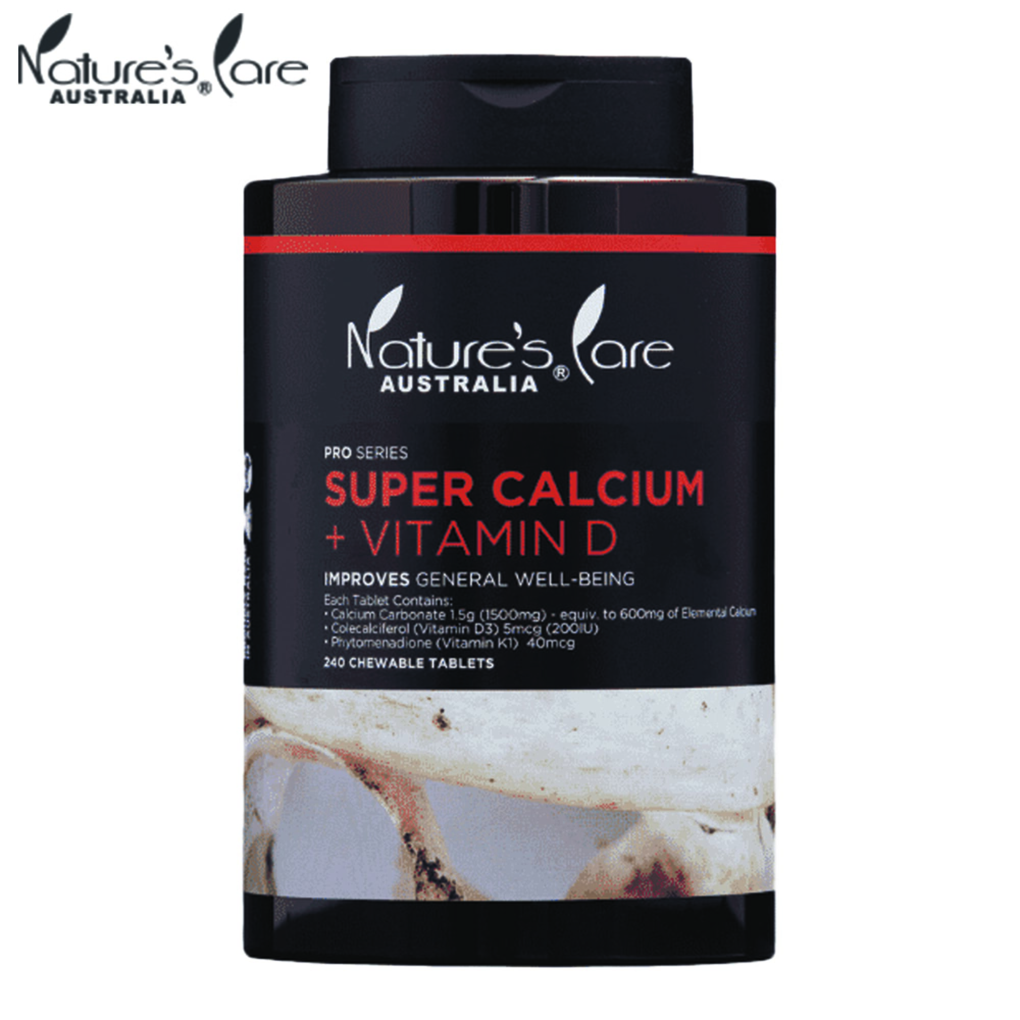 NATURE'S CARE SUPER CALCIUM + VITAMIN D (240 TABS)