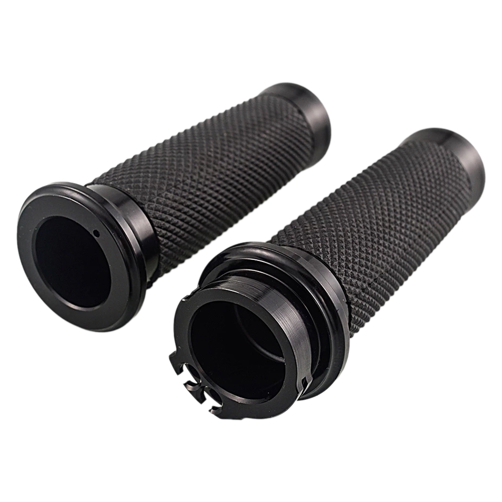 Hand Grips 1 Inch 25mm Handlebar Grips Rubber for Cafe Black