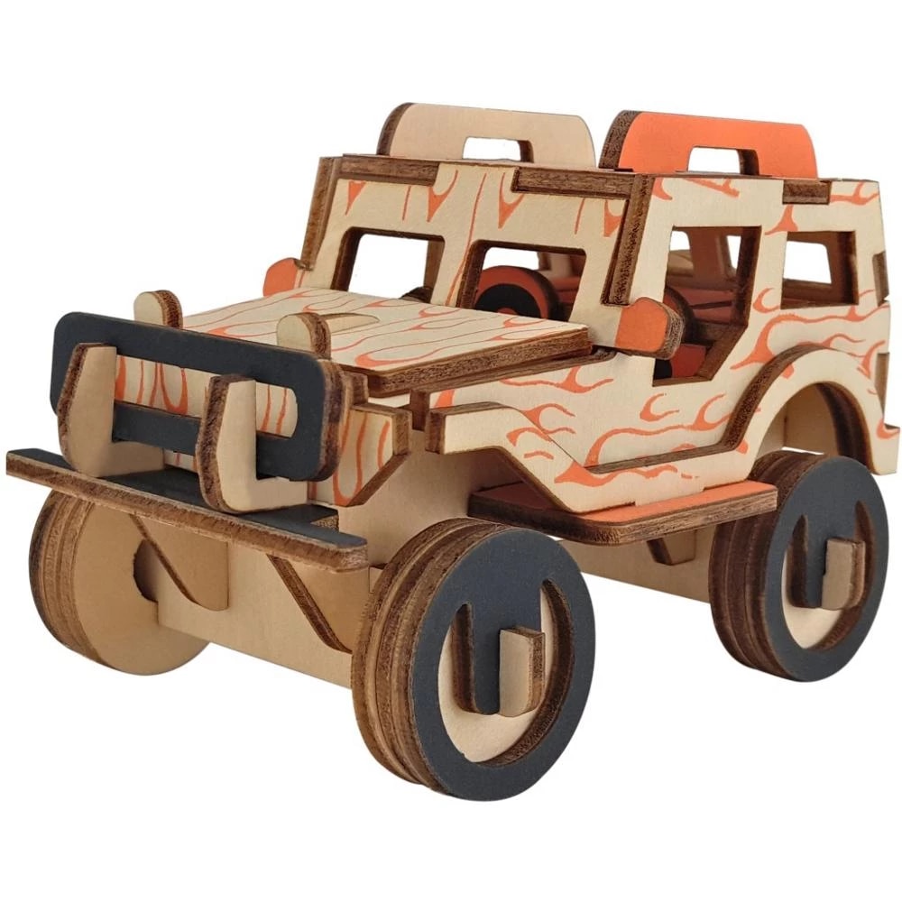 3D Car Model Building Puzzle Early Education 3D Puzzles Car Assembly Wooden Toys For Kids