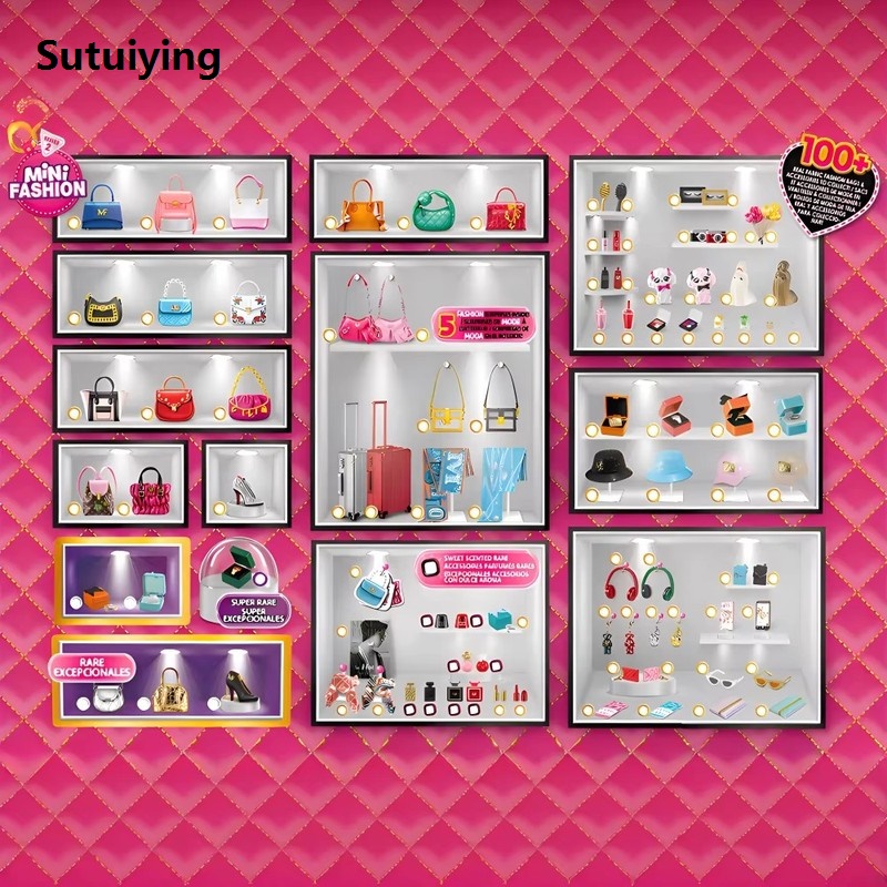 Sutuiying Original Miniature Toy Zuru Mini Brands Toys 5 Surprise Mini Brands 2025 New Toy Miniature Toys Mystery Blind Box Fashion Bag Shoes Ball