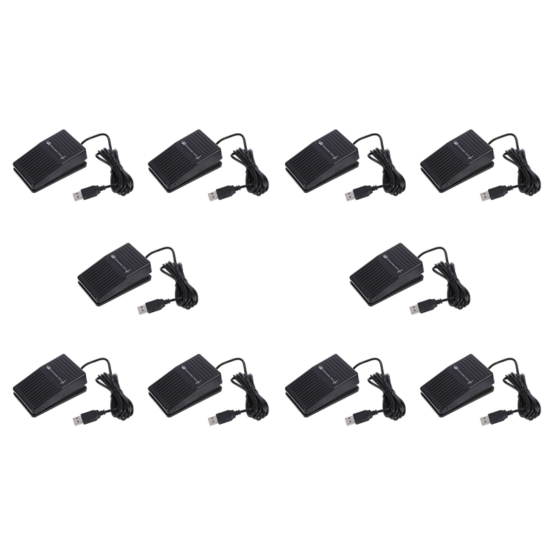 TWEXQNY 10X USB Foot Pedal Switch Control Keyboard Action for New Foot Switch USB HID Pedal
