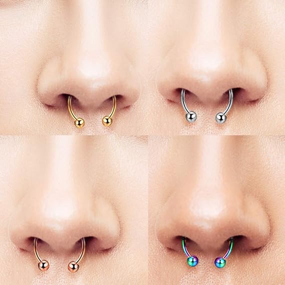 Magnetic Septum Nose Ring for Women & Men | No Piercing Fake Nose Ring | Comfortable Fashion Jewelry for Daily Wear