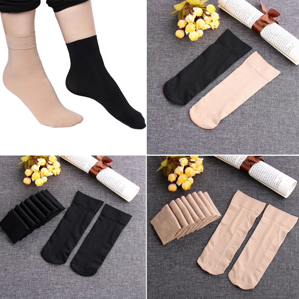 New 1/5 Pairs Wide Mouth Socks Solid Color Warm Length Socks Comfortable Business Sock Winter
