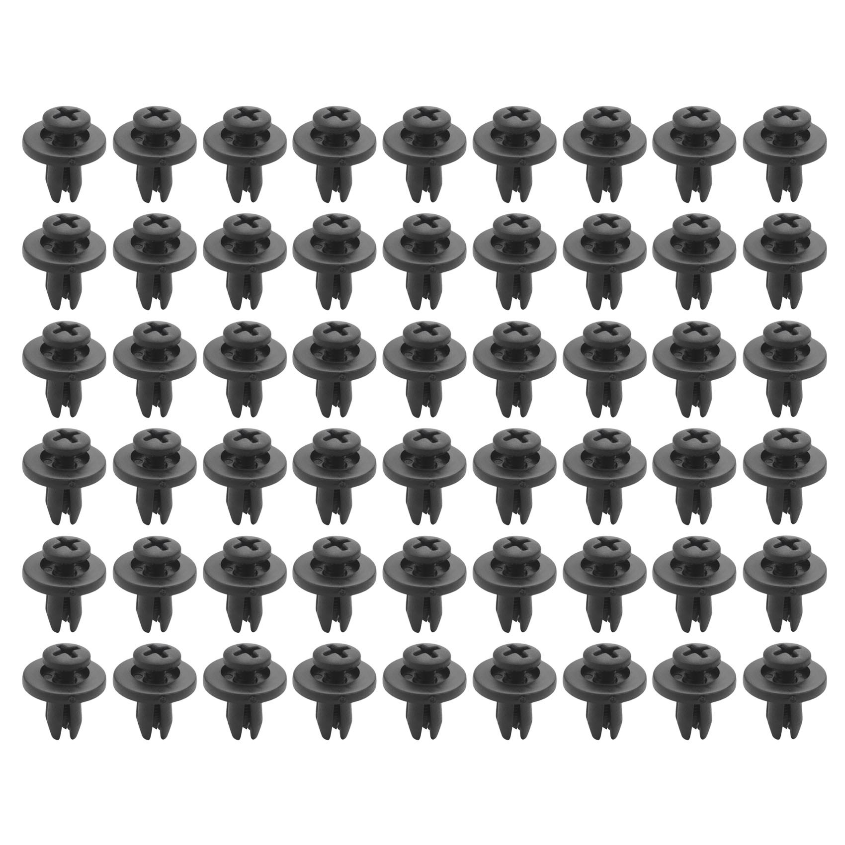 fasdaga 300Pcs 6mm Plastic Push Type Rivet Bumper Pin Clips