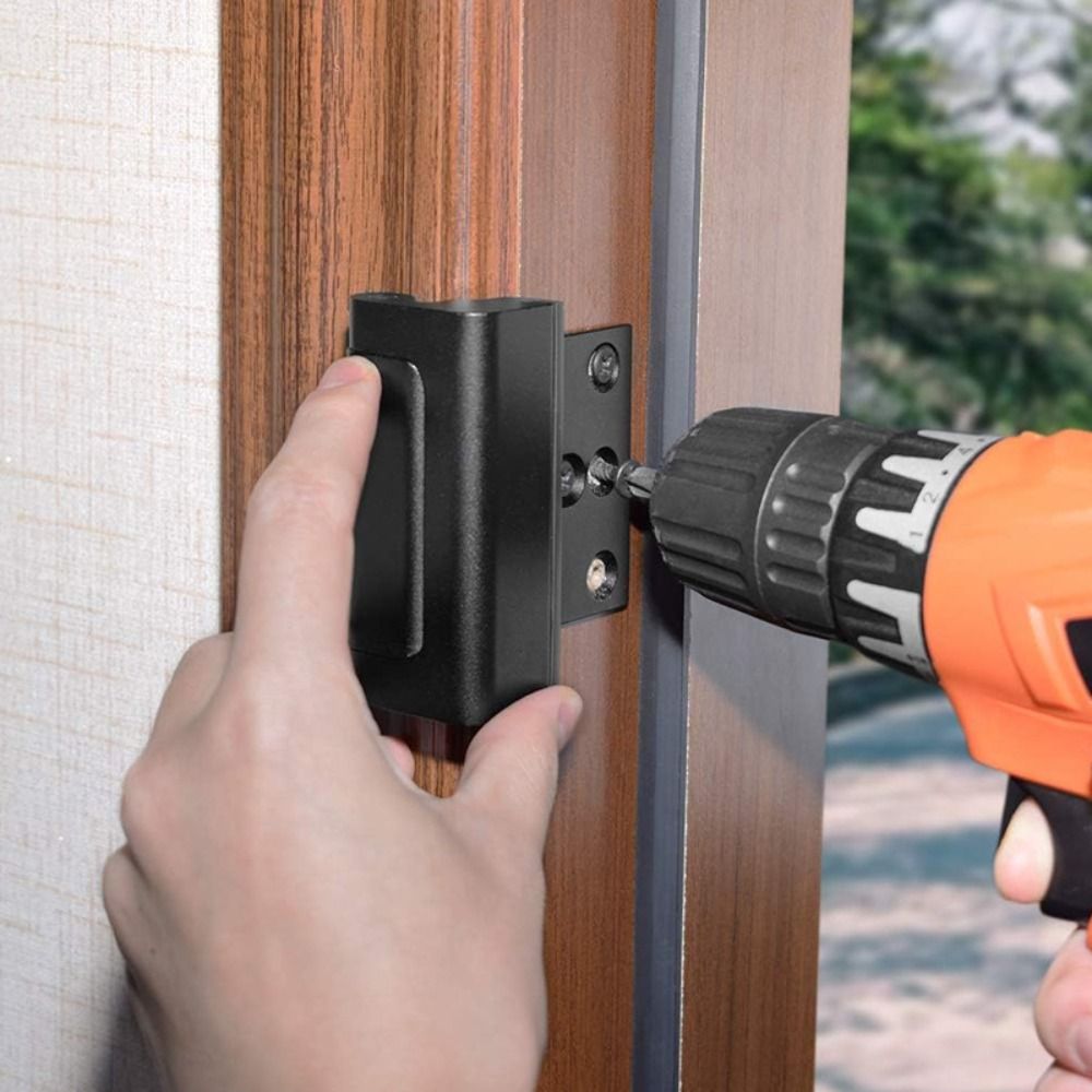 Upgrade Aluminum Alloy Door Reinforcement Lock Childproof Heavy Duty Childproof Door Lock Anti-Entry Home Security Lock Home Improvement