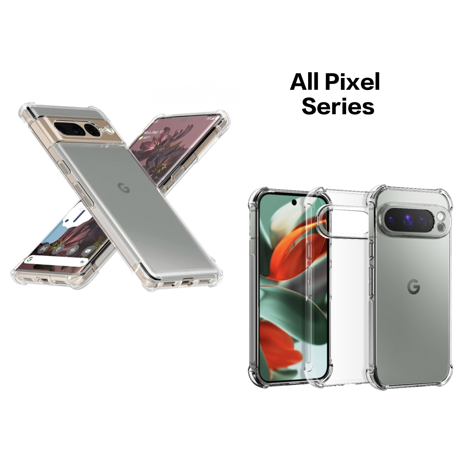 Ultra Thin Clear Case For Google Pixel 6 6A 7 7A 8 8A 9 9A 10 Pro XL Transparent Cover Fundas