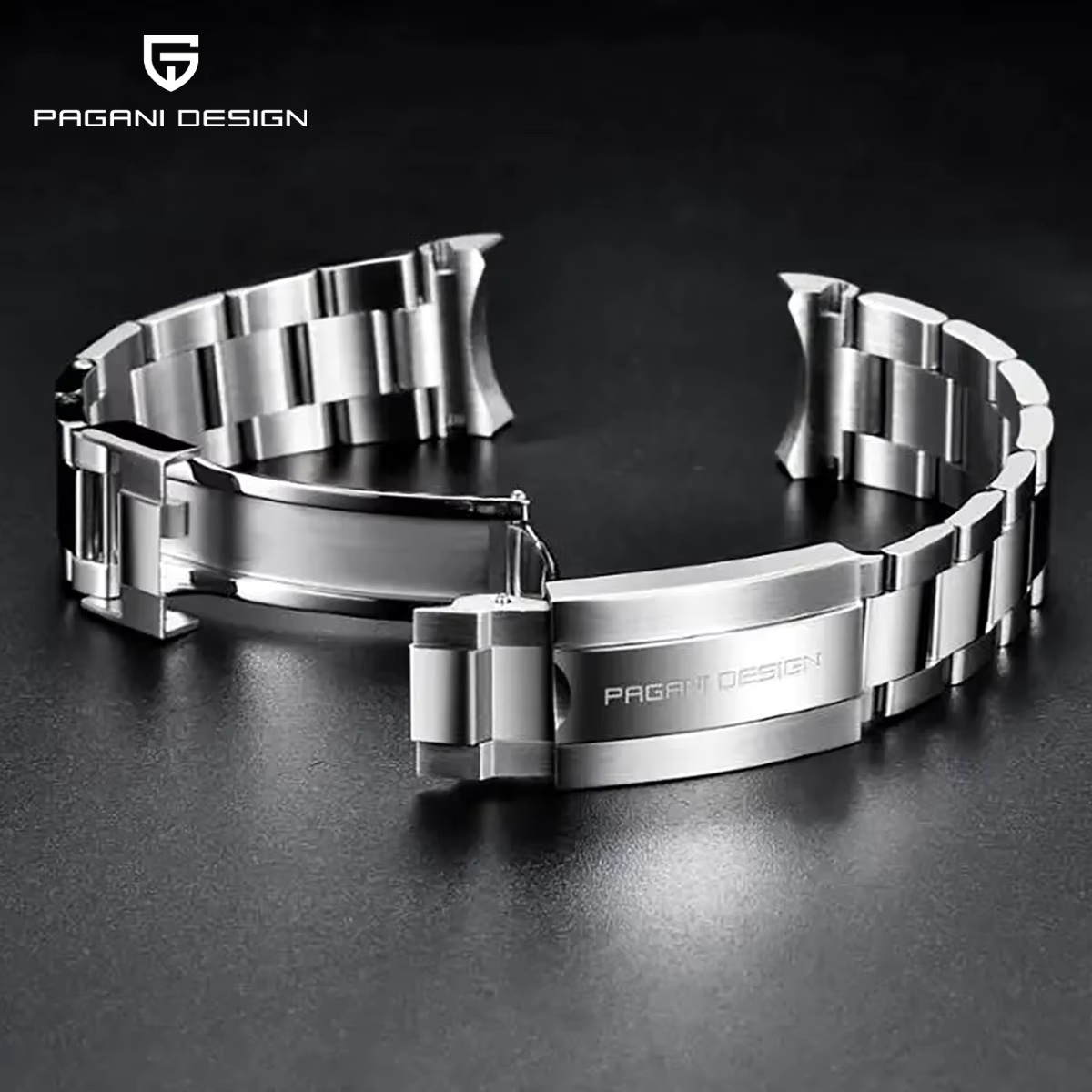 Linman PAGANI DESIGN Original For PD1661,PD1662.PD1651 Watch 316L StaiSales promotion nless Steel Band Strap Jubilee bracelet width 20MM, length 220MM