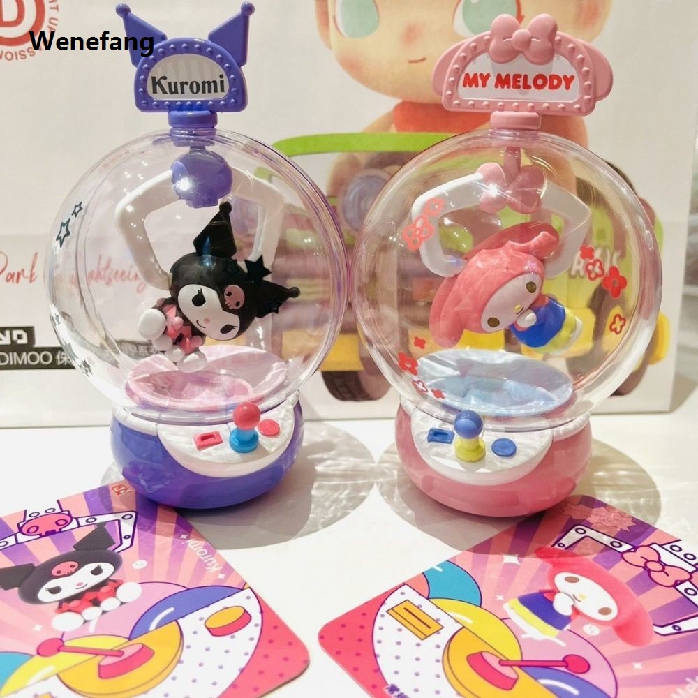 Wenefang Sanrio HelloKitty Kuromi Blind Box Anime Clip Doll Machine Series New style Cinnamonoll Figure Ornament Room Decoration Toy Birthday Gift