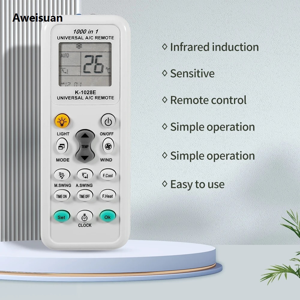 Aweisuan Sales promotion Universal Remote Control K 1028E A/C Digital LCD For Air Conditioner Newest Universal