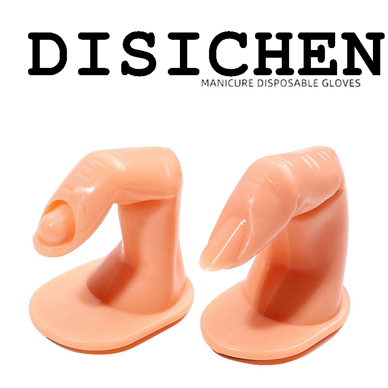 DISICHEN Original 1pcs Practice Finger Manicure Nail Training Finger Beauty Press on Nails Plastic Flexible Adjustable Manicure DIY Tools