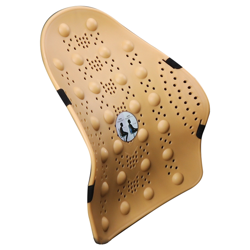 1 PCS Black PP Car Back Chair Massage Lumbar Cushion Mesh Ventilated Cushion Car Office Home Yellow