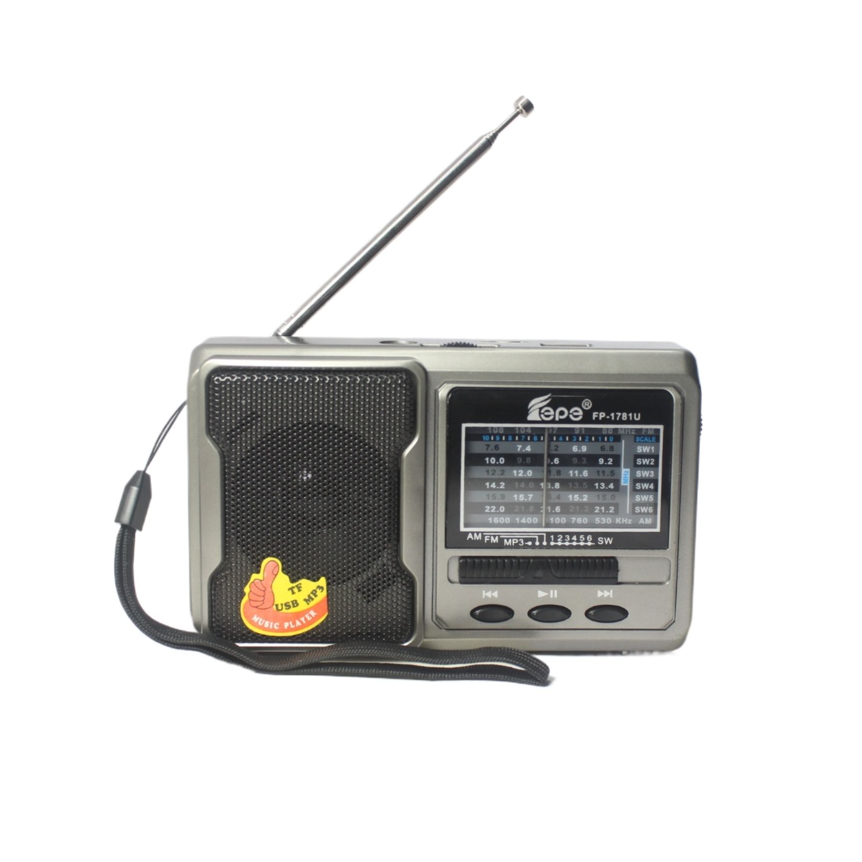 Fp-1781U Am/Fm Sw1-6 8 Bands Radio With Usb/Tf Card