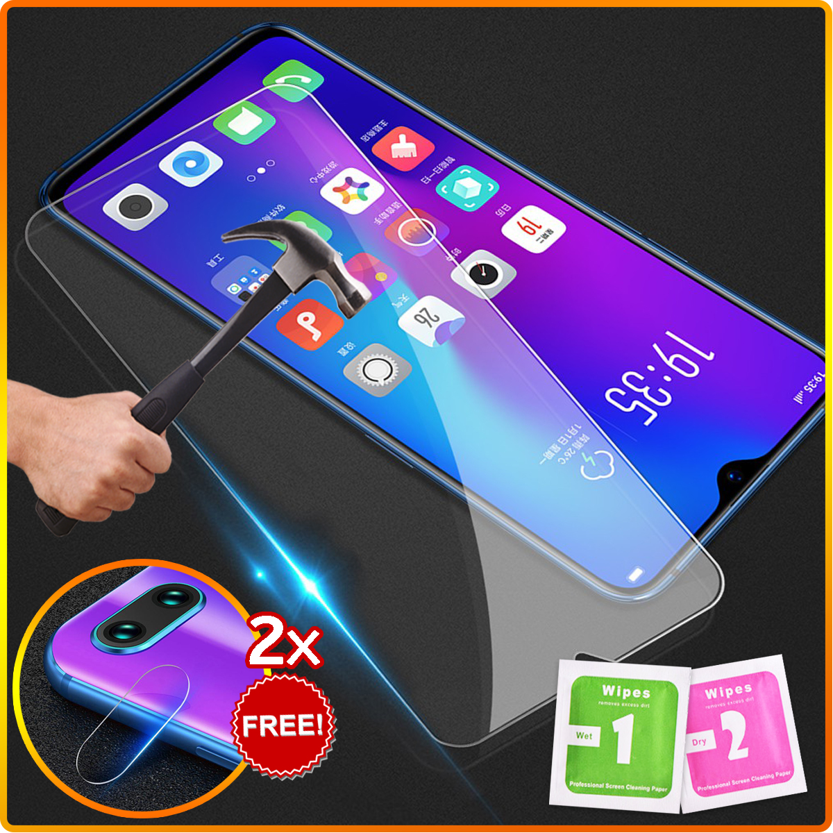 9H Nano Flexible Glass Screen Protector For Oppo K1, A7x, RX17 Pro, R17, F9 (F9 Pro), A3s, A5 (AX5), F7 Youth, A3, F7, R15 Pro, R15, A1, A71 2018, A83, F5 Youth, F5, R11s Plus, R11s, A71, A77, R11 Plus, R11, A77 Mediatek, A39, F3, F3 Plus
