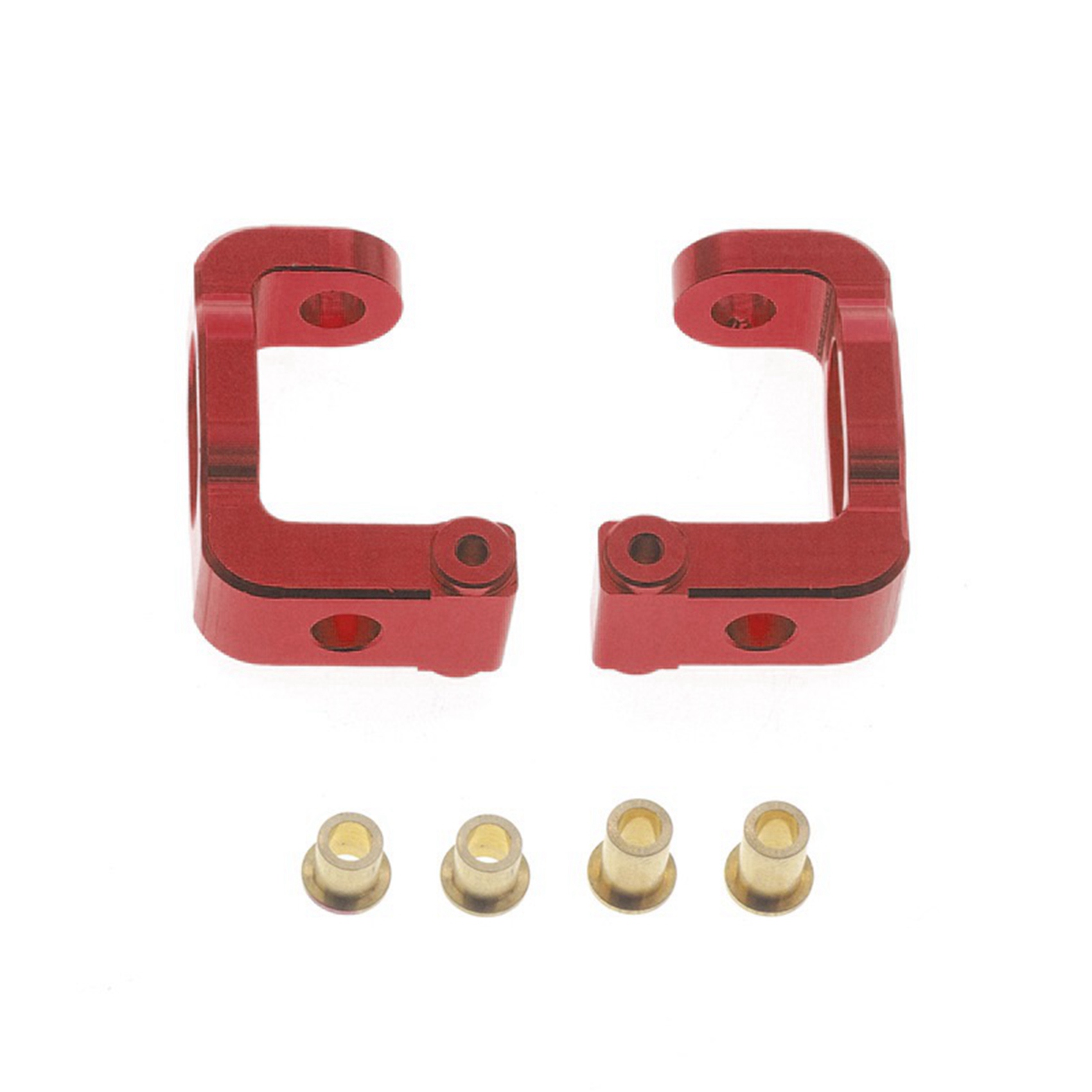 2Pcs Metal Front C Hub Carrier Caster Block for LC Racing PTG-2 1/10 RC Car Upgrade Parts Accessories,Red