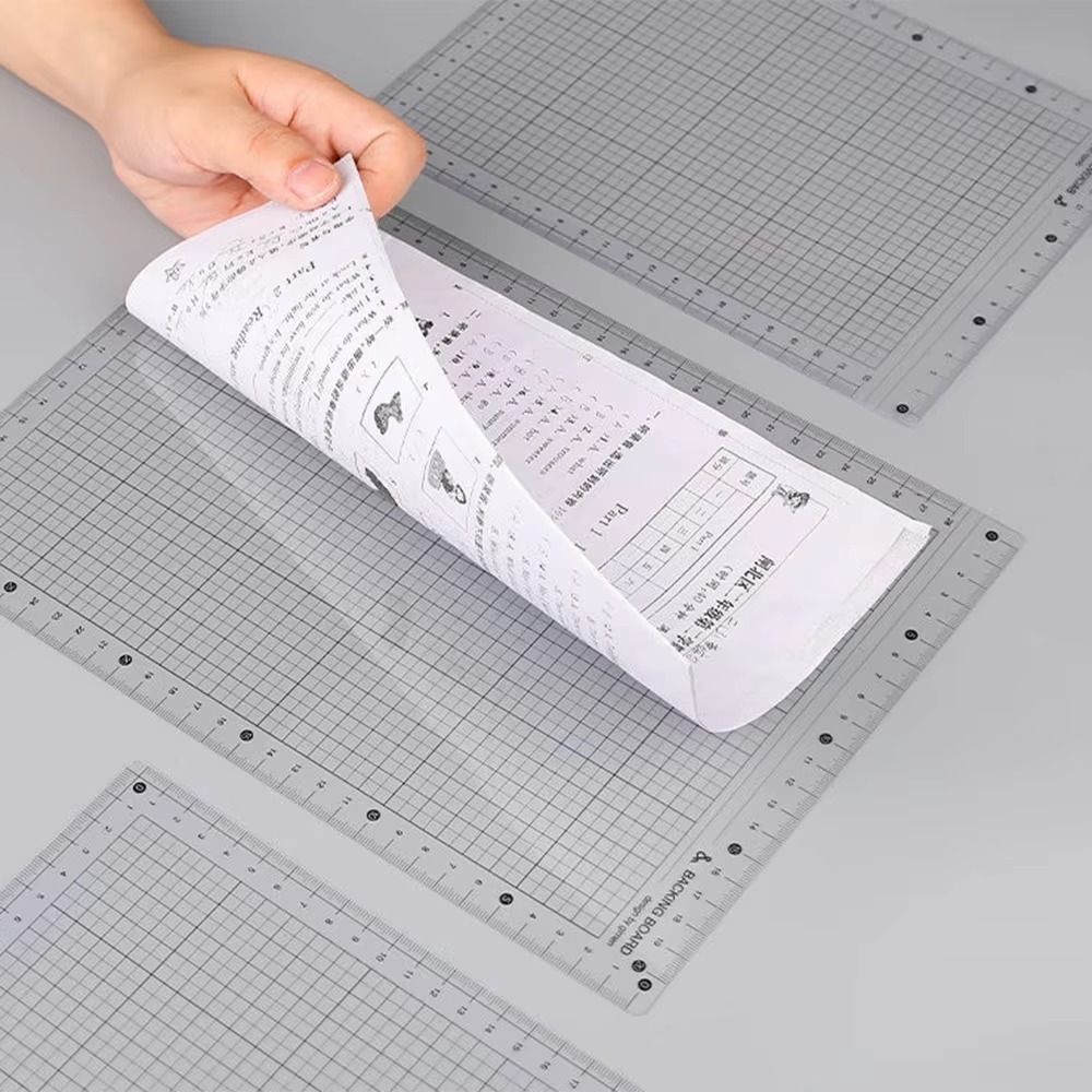 New A4/B5/A5 Learning Pad Non Slip Plastic Grid Scale Ruler Transparent Writing Board Student Writing