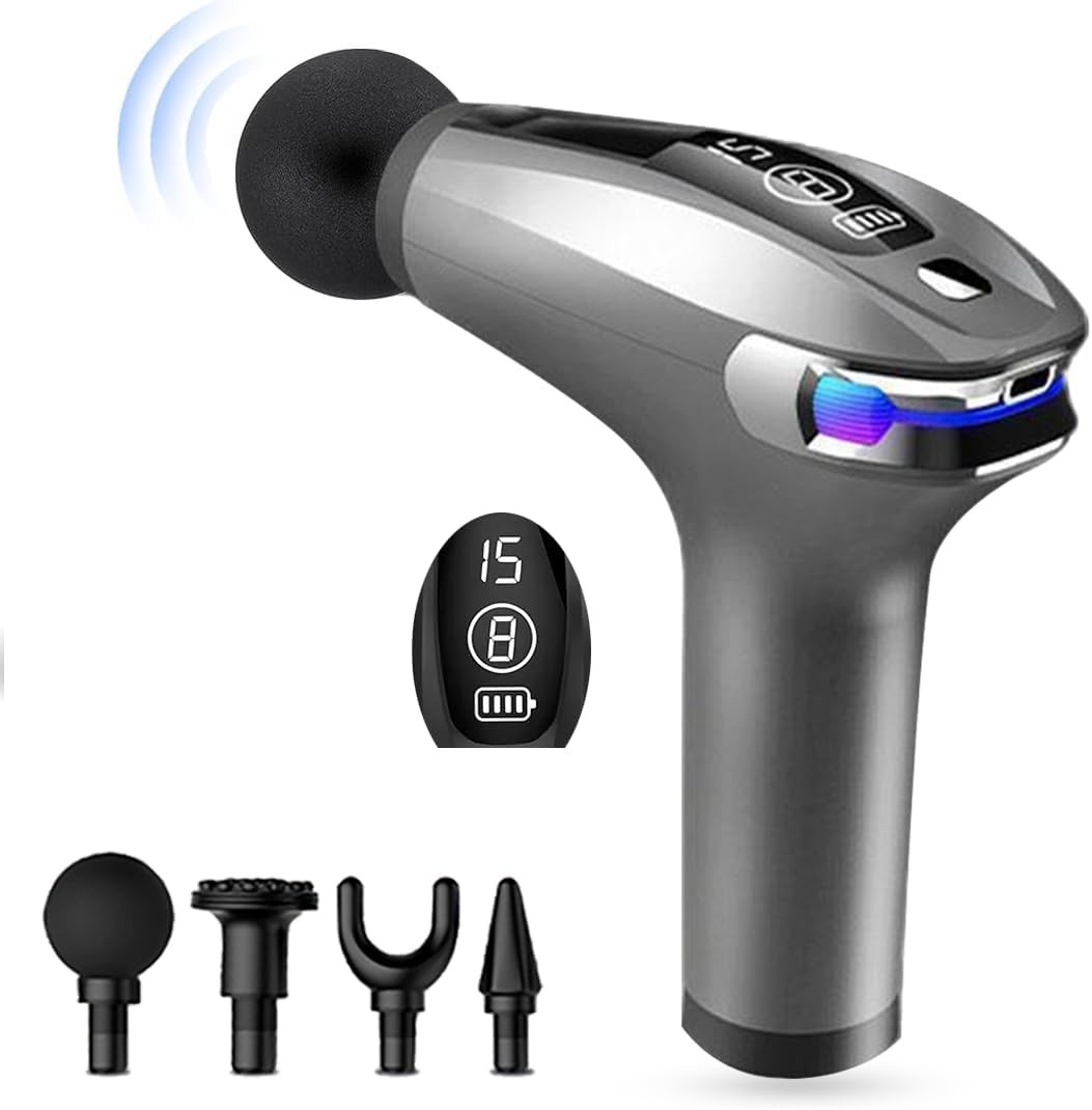 Blueidea BLD 326 Rechargeable Brushless Percussion Massage Gun Deep Tissue Muscle Massager