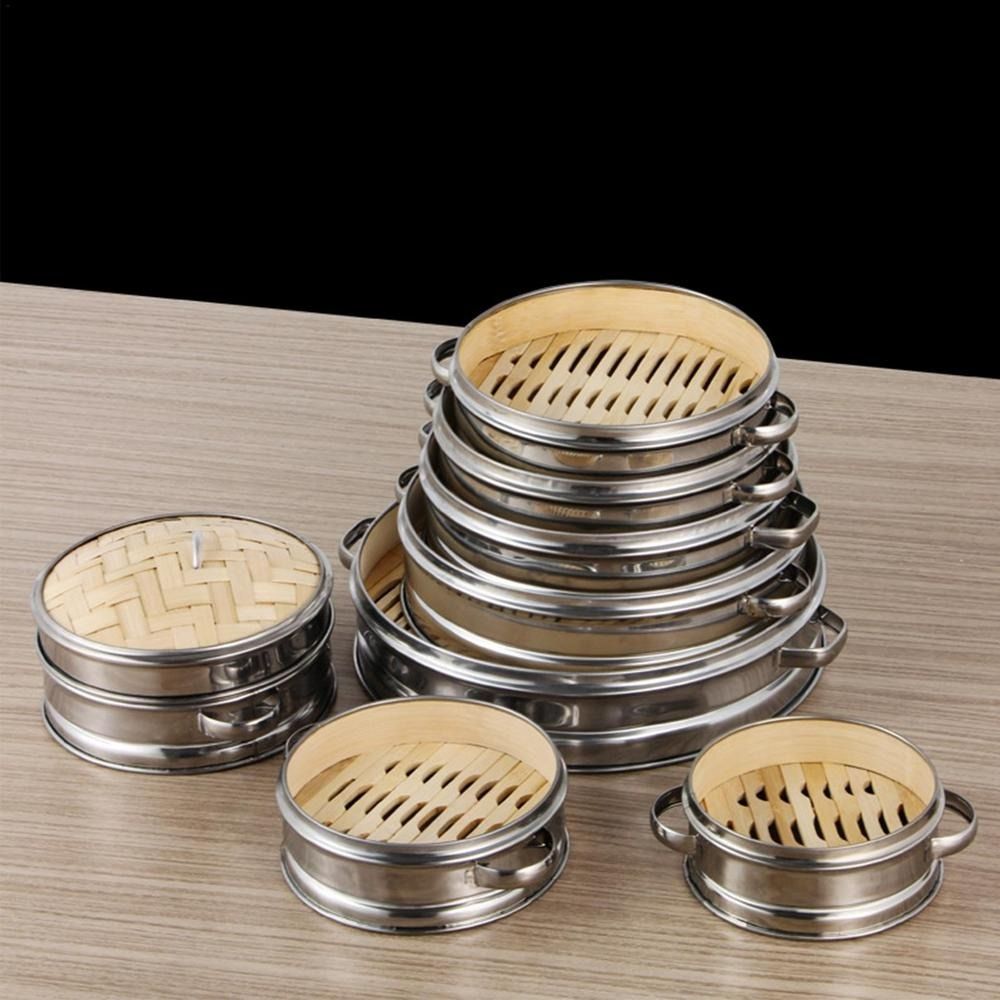 Bamboo Multifunction Stainless Steel Dim Sum Cooking Tool Kitchen Food Steamers Cage Steamer Cage Kit Steaming Grid Steaming Rack