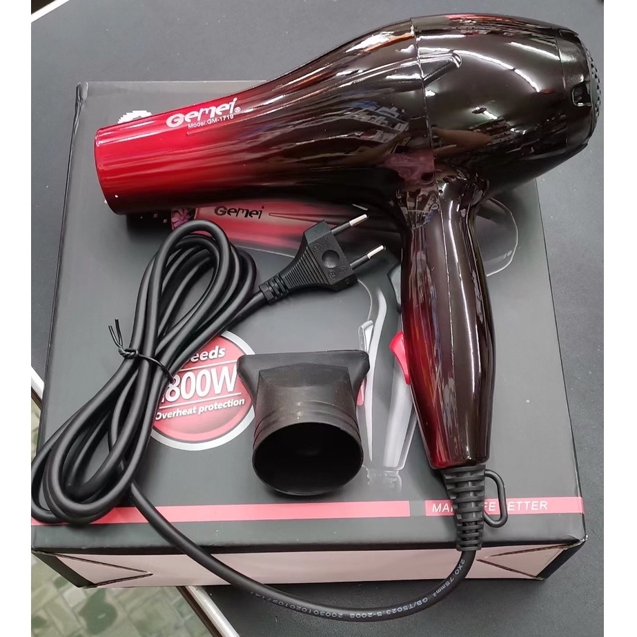 Geemy GM 1719 Hair Dryer | Professional Hot Air Hair Dryer | Powerful Blow Dryer for Smooth & Shiny Hair