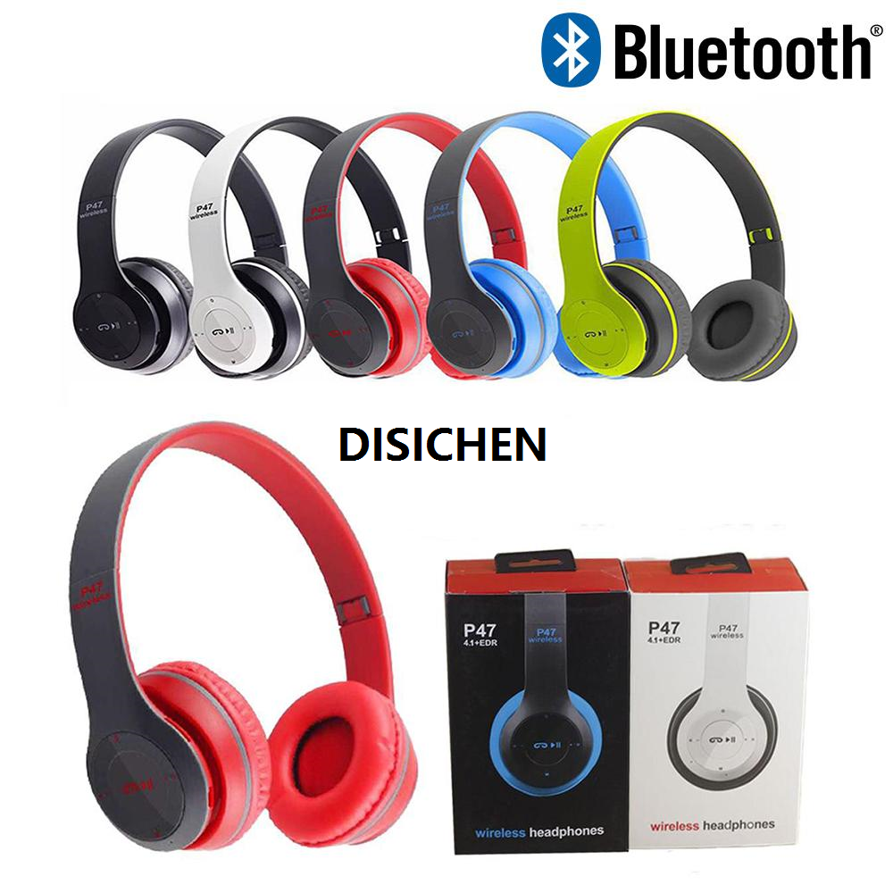 DISICHEN P47 Headset Bluetooth Wireless Earphones with Mic ,Foldable Gaming Headset 5.0 Affordable