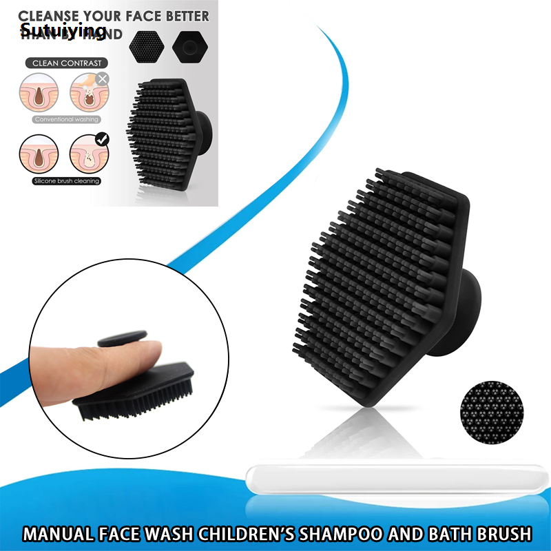 Sutuiying Waterproof Silicone Cleanser Brush Cleansing Skincare Bargain price Facial Brush Men's Silicone Face Brush Bath Brush