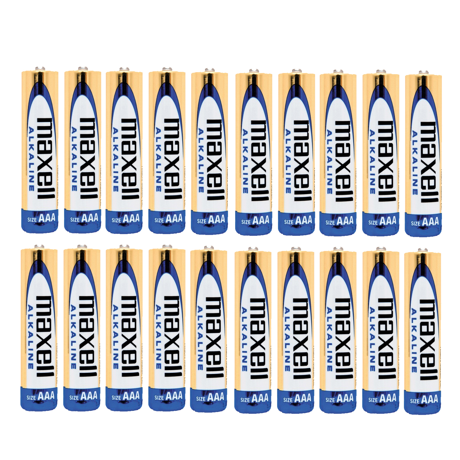 Maxell AAA Sized Alkaline Battery 1.5V - Pack of 20 Pieces (10 Pairs) | Long Lasting & Reliable, Ideal for Home, Gadgets, Toys & Emergency Use