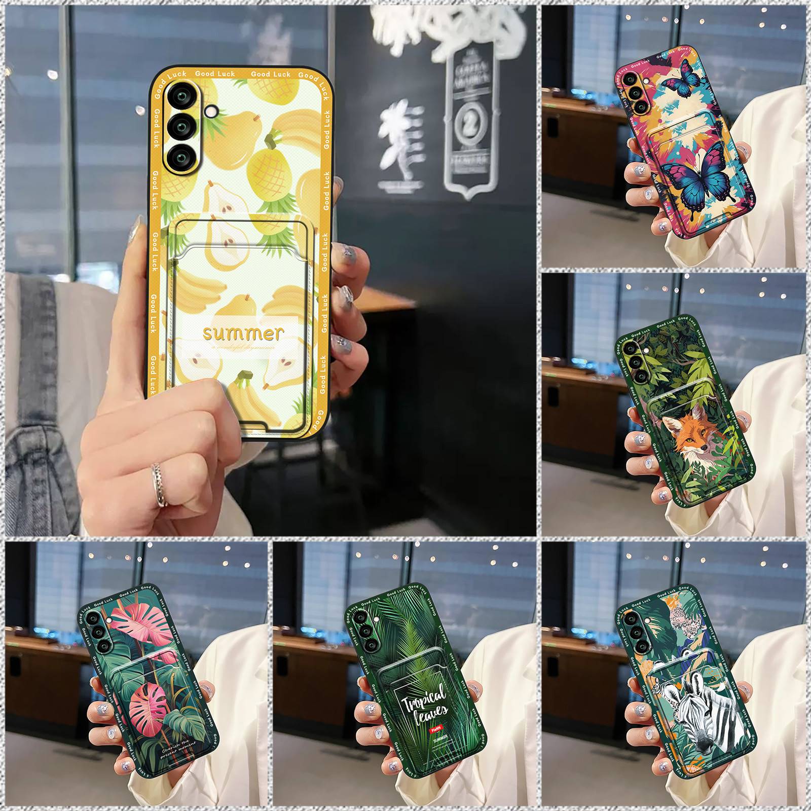 Waterproof TPU Phone Case For Samsung Galaxy A13 5G/A04S/Wide6/SM-A136 Soft case Card sleeve Back Cover Cartoon Cover