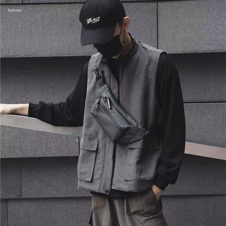 NEW totoro Chest Bag ins Men's Belt Bag Personal Leisure Outdoor Sports Messenger 2025 New Bag Fashion Korean Style Trends Dead Fly Cycling Bag