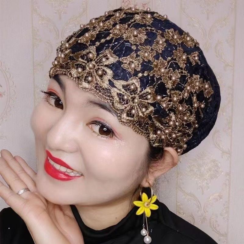 2022 spring and summer Hui gauze scarf headscarf hat women's new headscarf pullover fashion hat women's headscarf