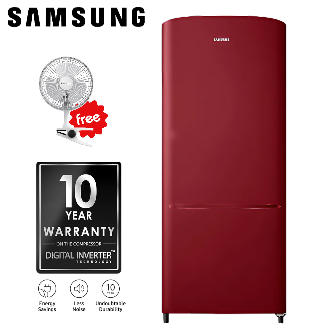 Samsung 192 ltr refrigerator RR20C20C2RH digital inverter technology with 10 year compressor 1 year full body warranty
