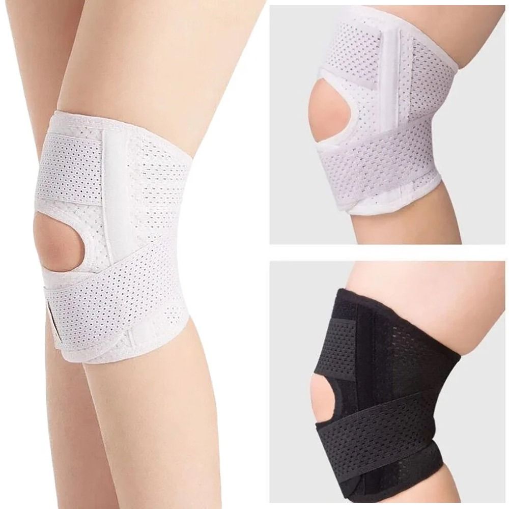 1PCS New Compression Knee Pad Adjustable Professional Knee Support with Side Stabilizers Breathable Knee Brace For Sports Injuries Relief Joint