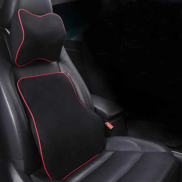 Car Neck And Back Rest Support (Memory Foam)