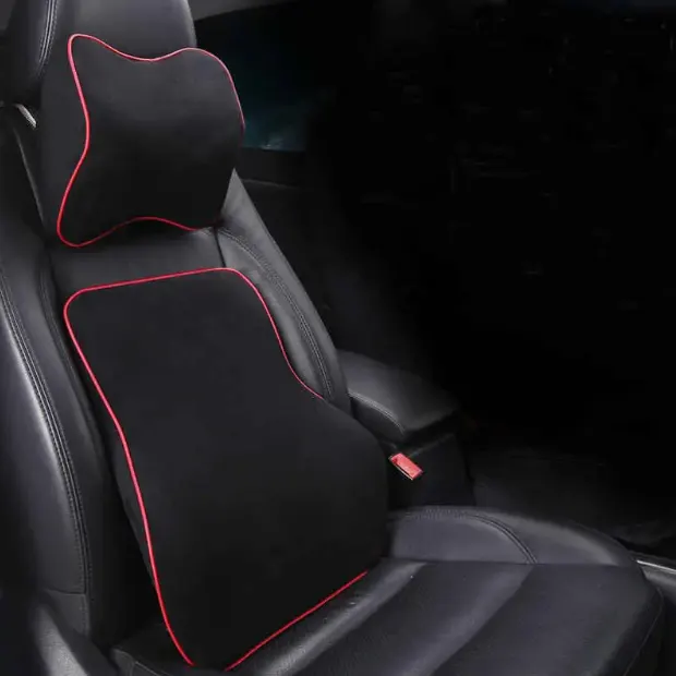 Car Neck And Back Rest Support (Memory Foam)