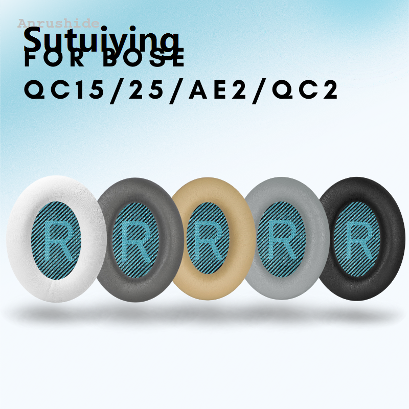 Sutuiying Luxury Anrushide Replacement Earpads For BOSE QuietComfort QC 2 15 25 35 qc35 ii Luxury Ear Cushion BOSE QC35 QC25 QC15 AE2 SoundTrue Headphone Ear Pad