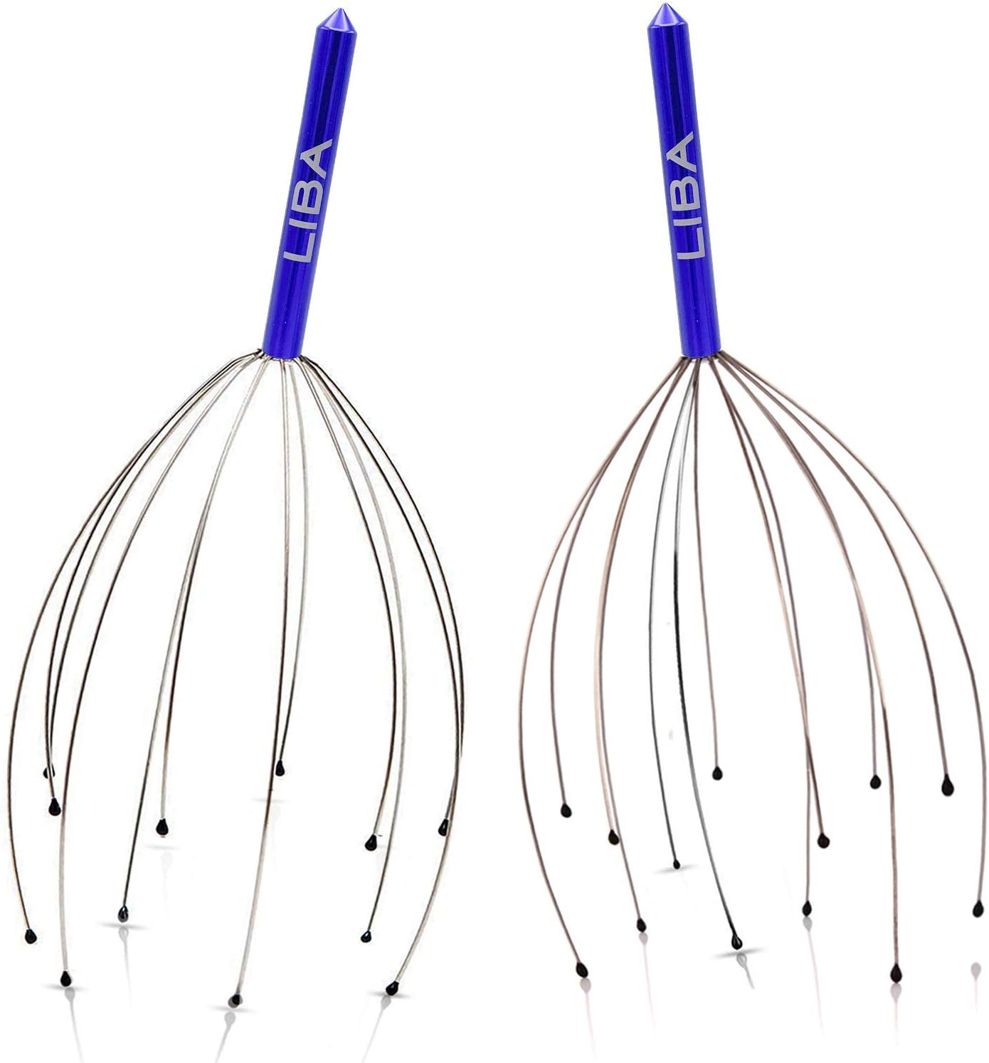 Head Manual Massager: Scalp and Neck Vibration Hand Comb for Hair Growth, Pain and Stress Relief. Relaxing Spa Therapy