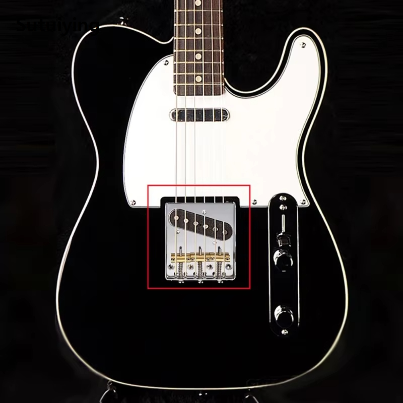 Sutuiying Pro Telecaster TL Bridge Upgrade | 6-Point Brass Saddles + Ashtray Design | CNC Aluminum Base for Vintage Tone Enhancement